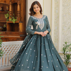 Bead Moti Embroidered Lehenga