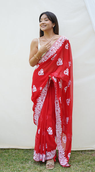 Bollywood Heavy Georgette Saree with Embroidery work