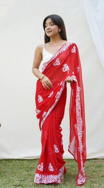 Bollywood Heavy Georgette Saree with Embroidery work