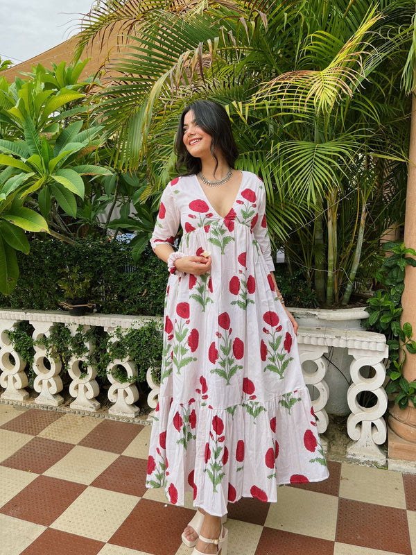 Women Floral Maxi Gown