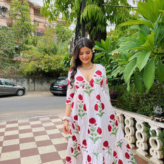 Women Floral Maxi Gown