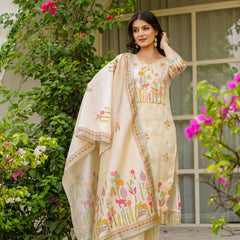 Viscose Assam Silk And Embroidared Beads Work Dresses