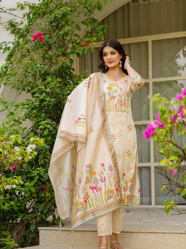 Viscose Assam Silk And Embroidared Beads Work Dresses