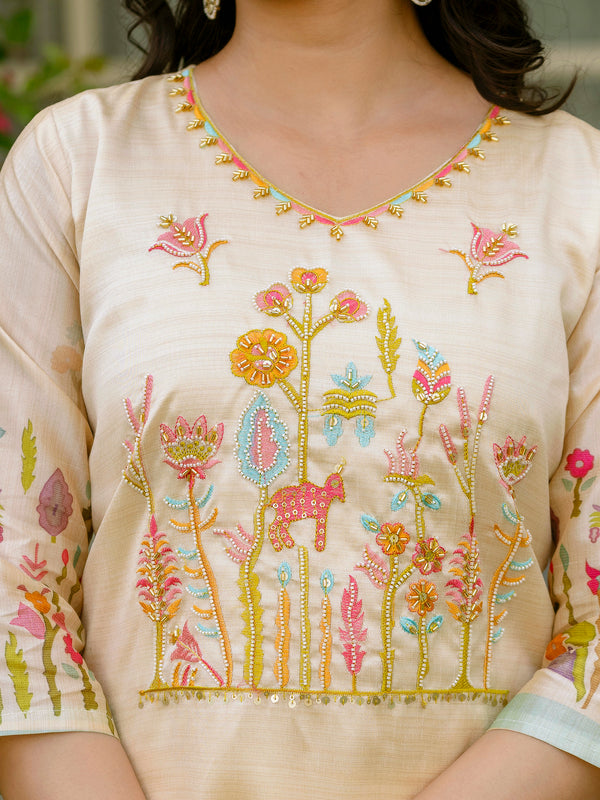 Viscose Assam Silk And Embroidared Beads Work Dresses