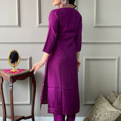 Ethnic Dresses with Multicolor Mirror Dupatta