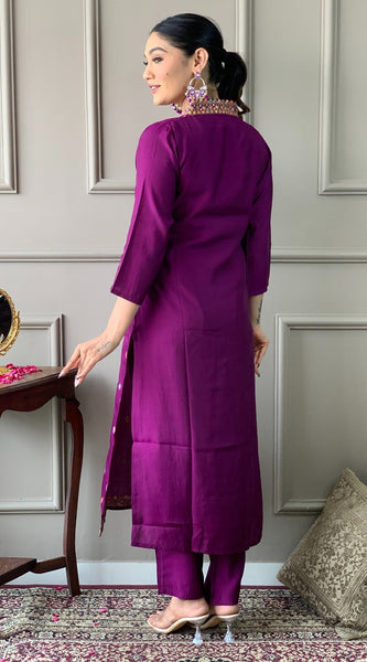 Ethnic Dresses with Multicolor Mirror Dupatta