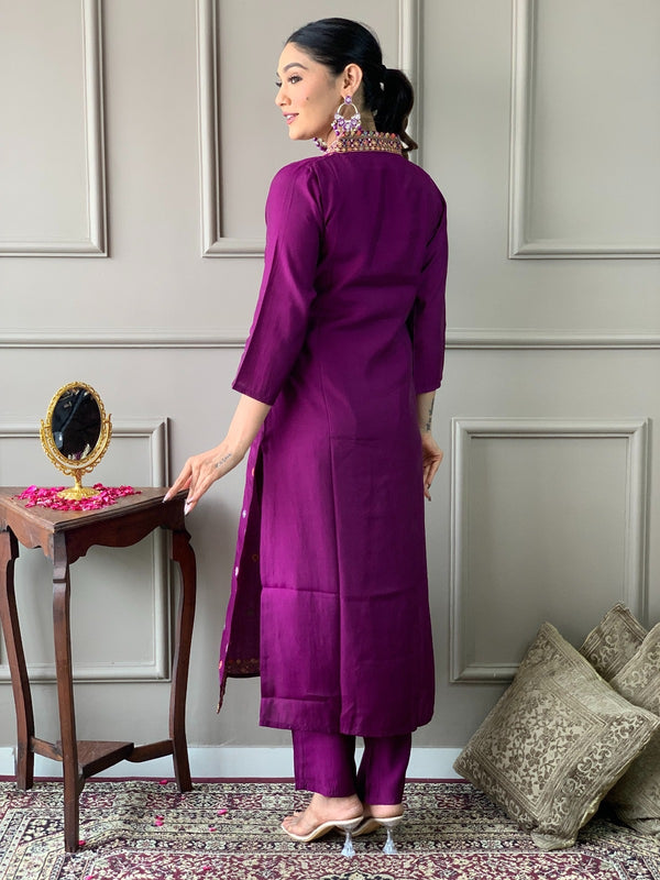 Ethnic Dresses with Multicolor Mirror Dupatta