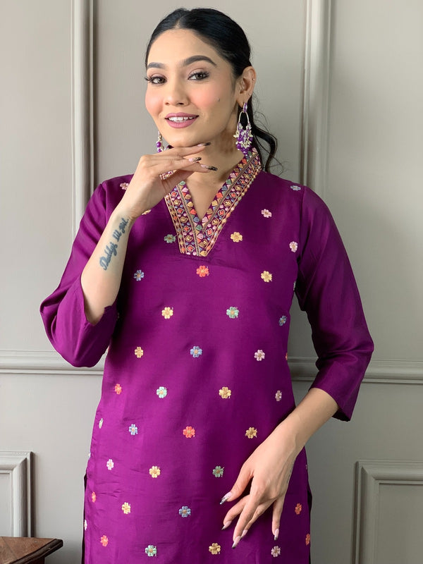Ethnic Dresses with Multicolor Mirror Dupatta