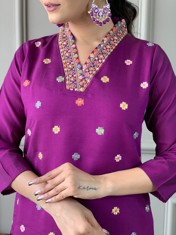 Ethnic Dresses with Multicolor Mirror Dupatta