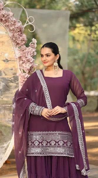 Stylish Teal Designer Indo Western