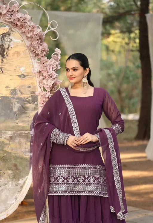 Stylish Teal Designer Indo Western