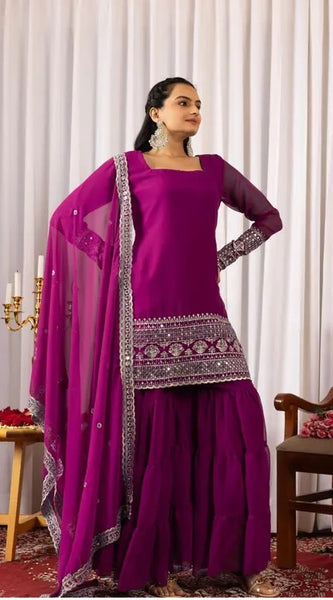 Stylish Teal Designer Indo Western