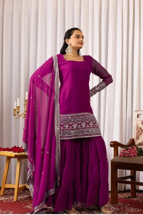 Stylish Teal Designer Indo Western