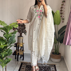 Khadi Cotton Embroidery Dresses