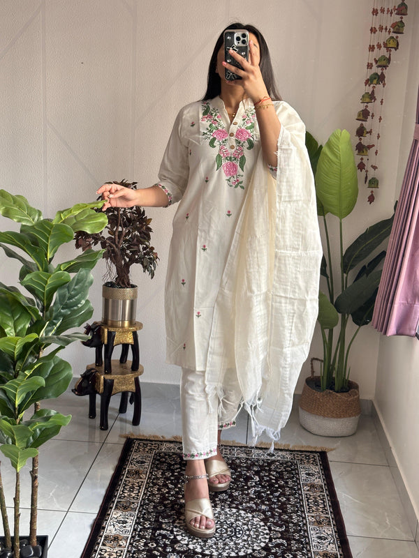 Khadi Cotton Embroidery Dresses