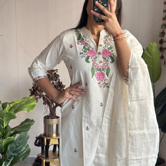 Khadi Cotton Embroidery Dresses