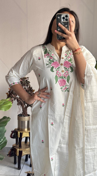 Khadi Cotton Embroidery Dresses