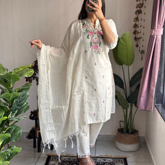Khadi Cotton Embroidery Dresses