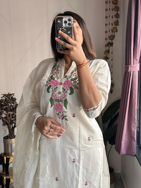 Khadi Cotton Embroidery Dresses