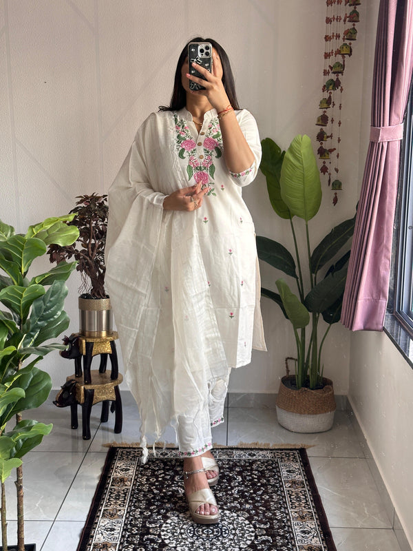 Khadi Cotton Embroidery Dresses