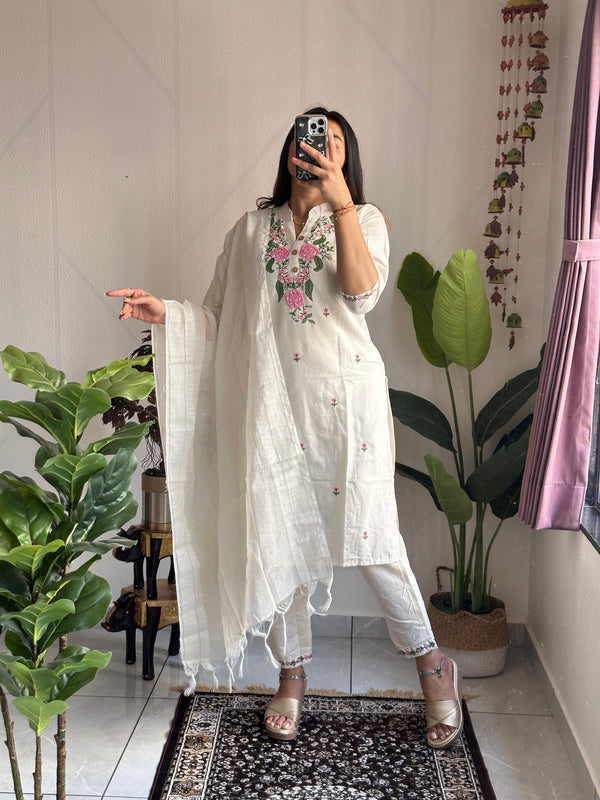 Khadi Cotton Embroidery Dresses