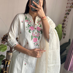 Khadi Cotton Embroidery Dresses