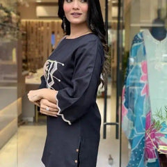 Black Embroidered Co-Ord Sets for Women
