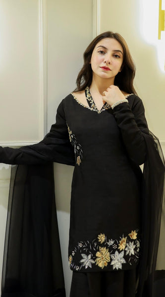 Natural Crep Silk Top-Bottom And Dupatta Set Fully Stitched Dresses