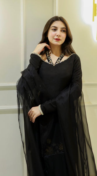 Natural Crep Silk Top-Bottom And Dupatta Set Fully Stitched Dresses