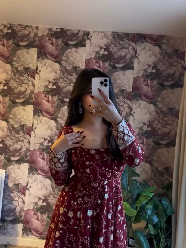 Embroidered Sequin Designer Anarkali Lehenga