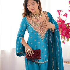 Ensemble in Simar Silk Indo Western