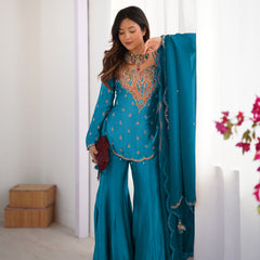 Ensemble in Simar Silk Indo Western
