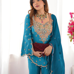 Ensemble in Simar Silk Indo Western