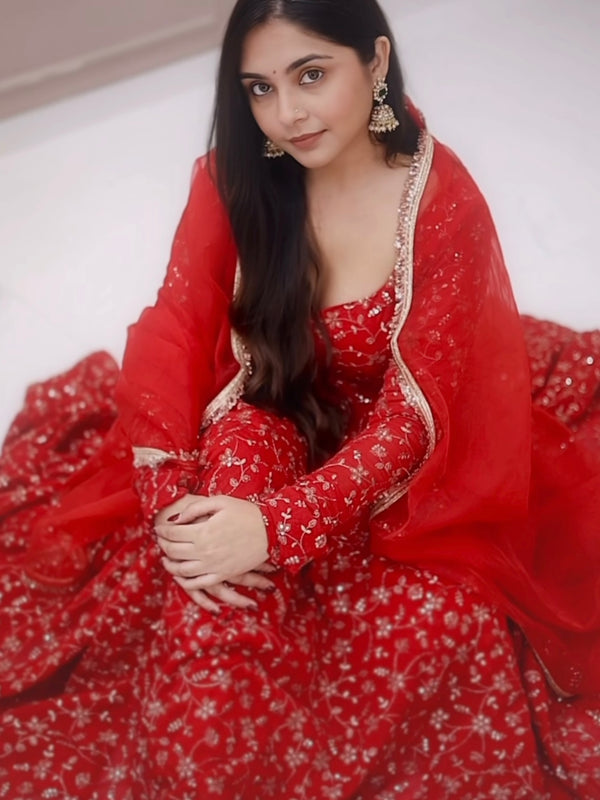 Festive Glam Anarkali Ensemble Lehenga