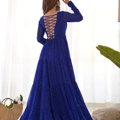 Premium Laheriya Anarkali Lehenga