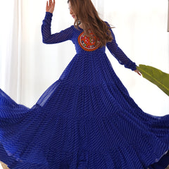Premium Laheriya Anarkali Lehenga