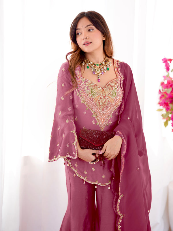 Ensemble in Simar Silk Indo Western