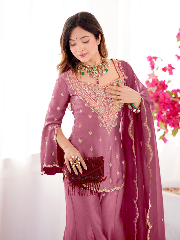Ensemble in Simar Silk Indo Western