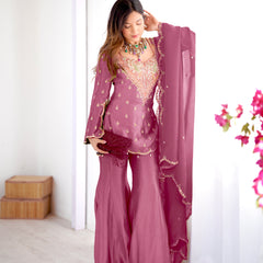 Ensemble in Simar Silk Indo Western