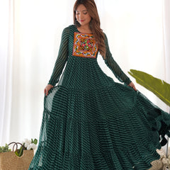 Premium Laheriya Anarkali Lehenga