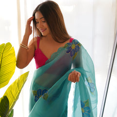 Pure Organza Designer Saree