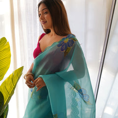 Pure Organza Designer Saree