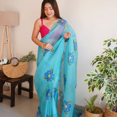Pure Organza Designer Saree