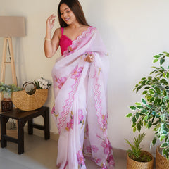 Pure Organza Designer Saree