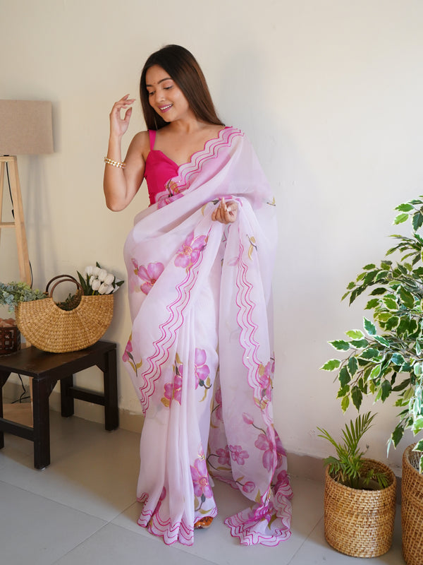 Pure Organza Designer Saree