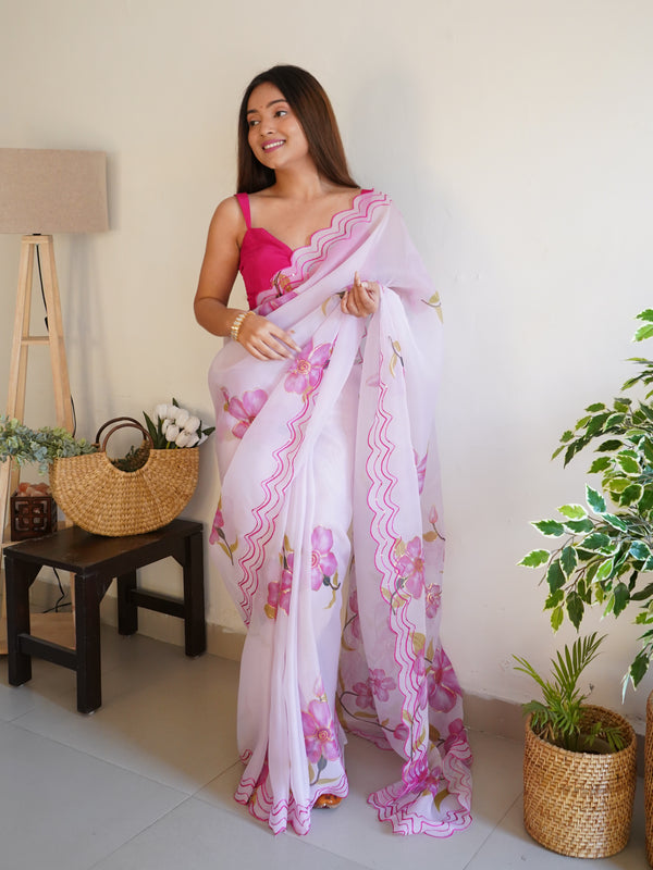 Pure Organza Designer Saree