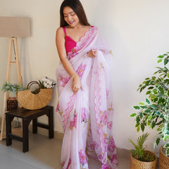 Pure Organza Designer Saree