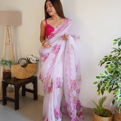Pure Organza Designer Saree