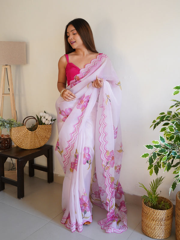 Pure Organza Designer Saree