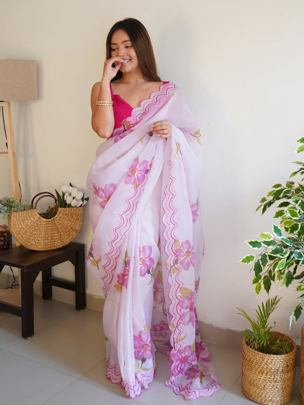 Pure Organza Designer Saree
